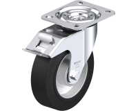BLICKLE - Roulette pivotante à frein Ø 125mm bandage caoutchouc NR 250kg - L-ALEV 125K-FI