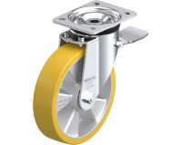 BLICKLE - Roulette pivotante à frein Ø 200mm bandage polyuréthane PU 600kg - LK-ALTH 200K-ST