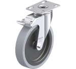 BLICKLE - Roulette pivotante à frein Ø 150mm bandage caoutchouc SBR 110kg - LKPA-VPA 150G-FI