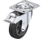 BLICKLE - Roulette pivotante à frein Ø 100mm bandage caoutchouc SBR 70kg - LE-VPP 100R-FI