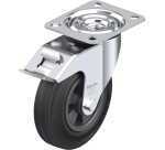 BLICKLE - Roulette pivotante à frein Ø 125mm bandage caoutchouc SBR 100kg - LE-VPP 125R-FI