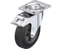 BLICKLE - Roulette pivotante à frein Ø 125mm bandage caoutchouc SBR 100kg - LE-VPP 125R-FI