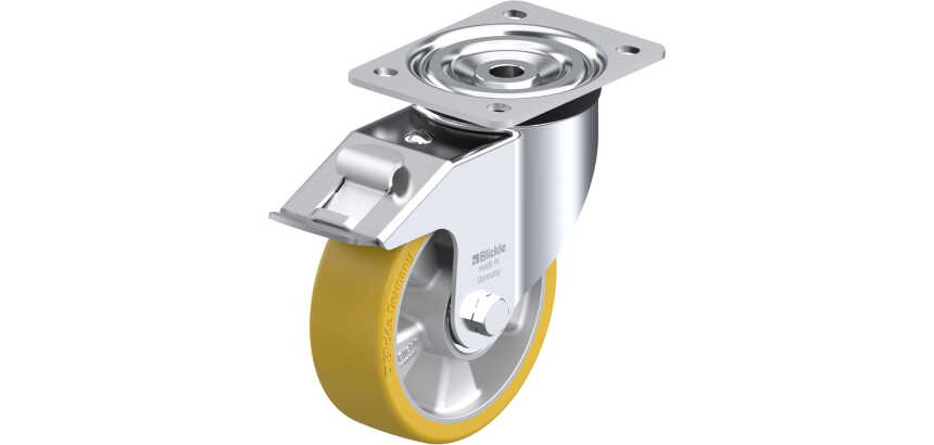 BLICKLE - Roulette pivotante à frein Ø 150mm bandage polyuréthane PU 400kg - L-ALTH 150K-FI