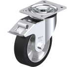 BLICKLE - Roulette pivotante à frein Ø 160mm bandage caoutchouc NR 400kg - L-ALEV 160K-FI