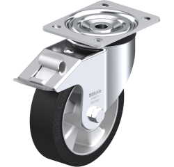 BLICKLE - Roulette pivotante à frein Ø 160mm bandage caoutchouc NR 400kg - L-ALEV 160K-FI