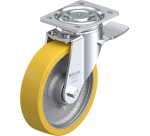 BLICKLE - Roulette pivotante à frein Ø 200mm bandage polyuréthane PU 900kg - LH-GTH 200K-ST