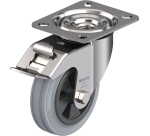 BLICKLE - Roulette pivotante à frein Ø 100mm bandage caoutchouc SBR 70kg - LEX-VPP 100G-FI-SG
