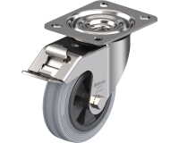 BLICKLE - Roulette pivotante à frein Ø 100mm bandage caoutchouc SBR 70kg - LEX-VPP 100G-FI-SG