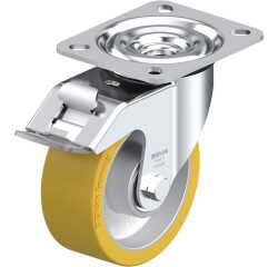 BLICKLE - Roulette pivotante à frein Ø 100mm bandage polyuréthane PU 250kg - L-ALTH 100K-FI