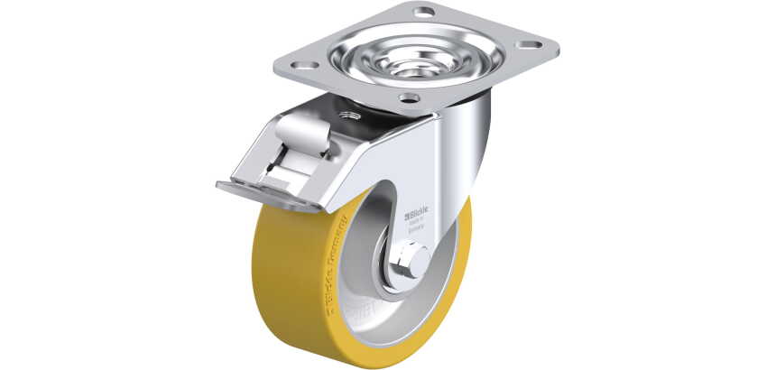 BLICKLE - Roulette pivotante à frein Ø 100mm bandage polyuréthane PU 250kg - L-ALTH 100K-FI