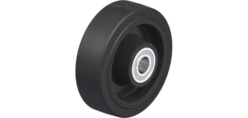 BLICKLE - Roue Ø 100mm bandage caoutchouc NR 200kg - POEV 100/15K