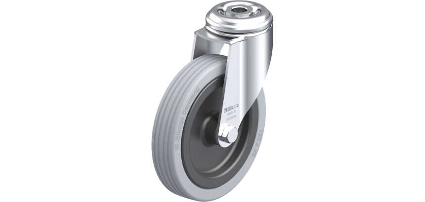 BLICKLE - Roulette pivotante Ø 125mm bandage caoutchouc SBR 100kg - LKRA-VPA 125G