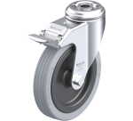 BLICKLE - Roulette pivotante à frein Ø 125mm bandage caoutchouc SBR 100kg - LKRA-VPA 125G-FI