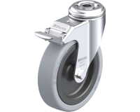 BLICKLE - Roulette pivotante à frein Ø 125mm bandage caoutchouc SBR 120kg - LKRA-VPA 126G-FI