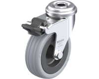 BLICKLE - Roulette pivotante à frein Ø 75mm bandage caoutchouc SBR 60kg - LRA-VPA 75G-FI