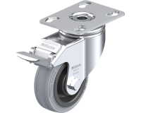 BLICKLE - Roulette pivotante à frein Ø 80mm bandage caoutchouc SBR 80kg - LKPA-VPA 80K-FI