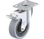 BLICKLE - Roulette pivotante à frein Ø 100mm bandage caoutchouc SBR 110kg - LKPA-VPA 101K-FI