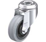 BLICKLE - Roulette pivotante Ø 80mm bandage caoutchouc SBR 80kg - LKRA-VPA 80K