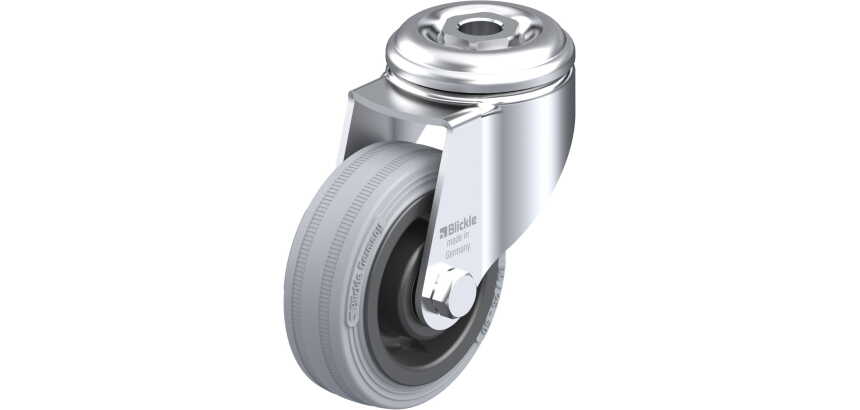 BLICKLE - Roulette pivotante Ø 80mm bandage caoutchouc SBR 80kg - LKRA-VPA 80K
