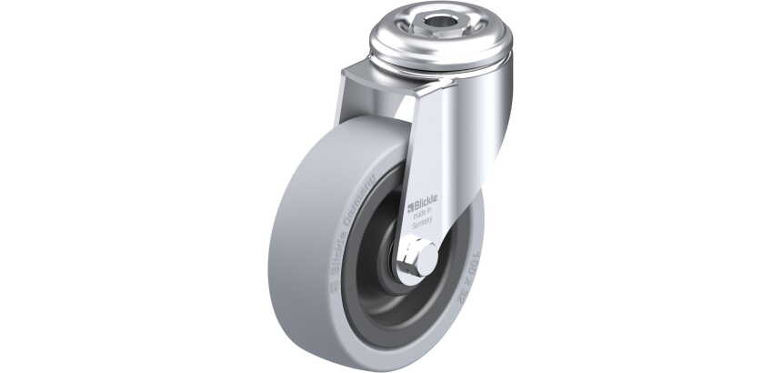 BLICKLE - Roulette pivotante Ø 100mm bandage caoutchouc SBR 110kg - LKRA-VPA 101K