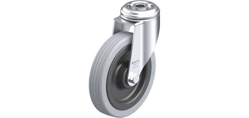 BLICKLE - Roulette pivotante Ø 125mm bandage caoutchouc SBR 100kg - LKRA-VPA 125K