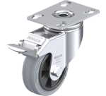BLICKLE - Roulette pivotante à frein Ø 80mm bandage caoutchouc SBR 80kg - LKPA-VPA 80G-FI