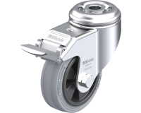 BLICKLE - Roulette pivotante à frein Ø 80mm bandage caoutchouc SBR 80kg - LKRA-VPA 80G-FI