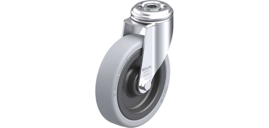 BLICKLE - Roulette pivotante Ø 125mm bandage caoutchouc SBR 120kg - LKRA-VPA 126K