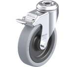 BLICKLE - Roulette pivotante à frein Ø 125mm bandage caoutchouc SBR 120kg - LKRA-VPA 126K-FI