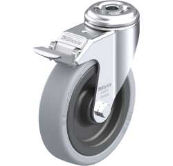 BLICKLE - Roulette pivotante à frein Ø 125mm bandage caoutchouc SBR 120kg - LKRA-VPA 126K-FI