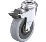 BLICKLE - Roulette pivotante à frein Ø 75mm bandage caoutchouc SBR 60kg - LRA-VPA 75K-FI