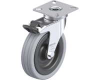 BLICKLE - Roulette pivotante à frein Ø 100mm bandage caoutchouc SBR 70kg - LPA-VPA 100G-FI