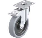 BLICKLE - Roulette pivotante à frein Ø 125mm bandage caoutchouc SBR 120kg - LKPA-VPA 126K-FI