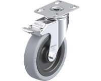 BLICKLE - Roulette pivotante à frein Ø 125mm bandage caoutchouc SBR 120kg - LKPA-VPA 126K-FI