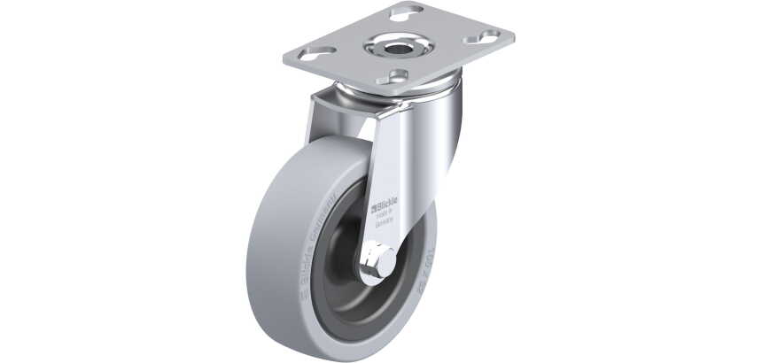 BLICKLE - Roulette pivotante Ø 100mm bandage caoutchouc SBR 110kg - LKPA-VPA 101G