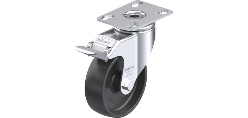 BLICKLE - Roulette pivotante à frein Ø 100mm bandage polyamide PA 6.6 120kg - LKPA-POA 100G-FI