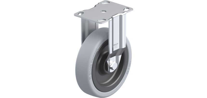 BLICKLE - Roulette fixe Ø 125mm bandage caoutchouc SBR 120kg - BKPA-VPA 126K