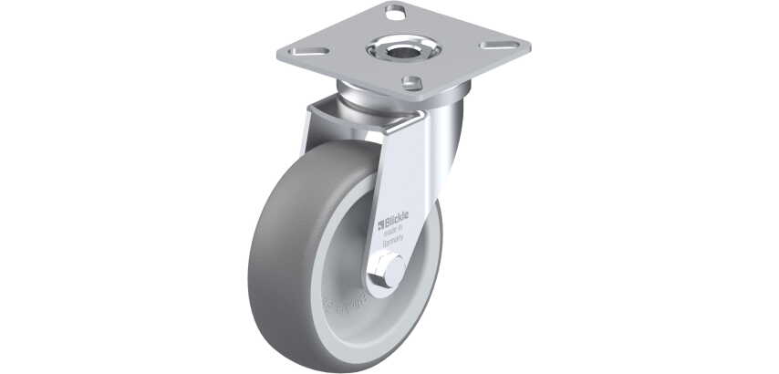 BLICKLE - Roulette pivotante Ø 75mm bandage caoutchouc TPE 75kg - LPA-TPA 75G