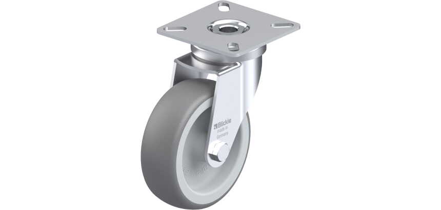 BLICKLE - Roulette pivotante Ø 75mm bandage caoutchouc TPE 75kg - LPA-TPA 75G