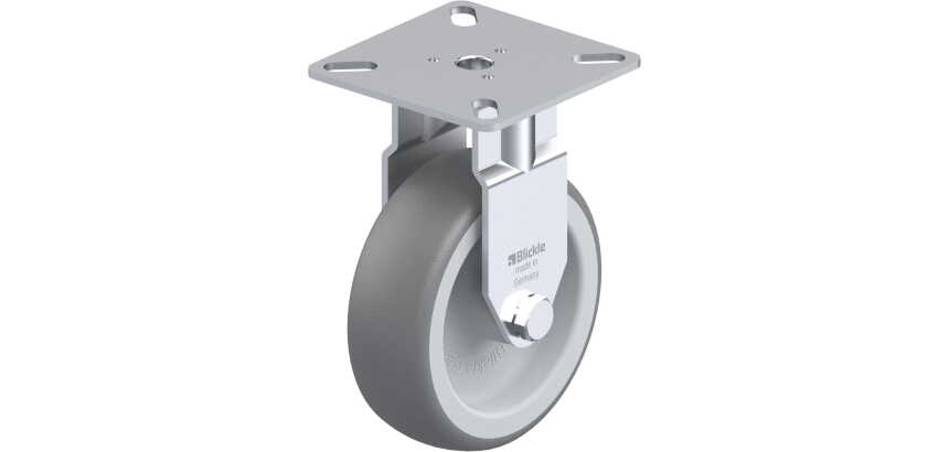 BLICKLE - Roulette fixe Ø 75mm bandage caoutchouc TPE 75kg - BPA-TPA 75G