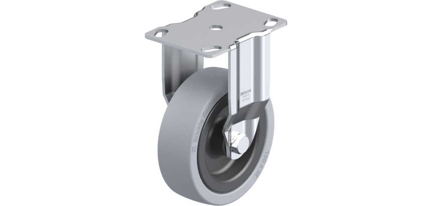 BLICKLE - Roulette fixe Ø 100mm bandage caoutchouc SBR 110kg - BKPA-VPA 101G