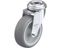 BLICKLE - Roulette pivotante Ø 75mm bandage caoutchouc TPE 75kg - LRA-TPA 75G