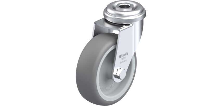 BLICKLE - Roulette pivotante Ø 75mm bandage caoutchouc TPE 75kg - LRA-TPA 75G