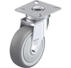 BLICKLE - Roulette pivotante Ø 75mm bandage caoutchouc TPE 75kg - LPA-TPA 75KF