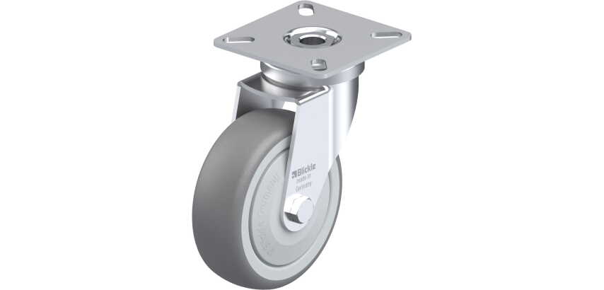 BLICKLE - Roulette pivotante Ø 75mm bandage caoutchouc TPE 75kg - LPA-TPA 75KF