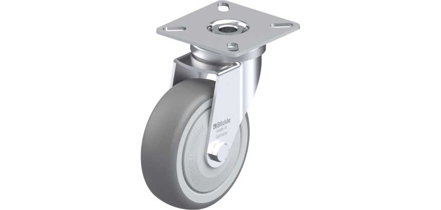 BLICKLE - Roulette pivotante Ø 75mm bandage caoutchouc TPE 75kg - LPA-TPA 75KF