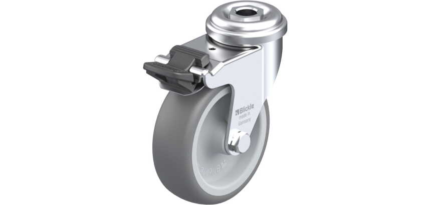 BLICKLE - Roulette pivotante à frein Ø 75mm bandage caoutchouc TPE 75kg - LRA-TPA 75G-FI