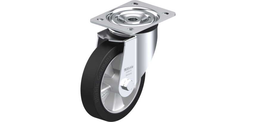 BLICKLE - Roulette pivotante Ø 160mm bandage caoutchouc NR 300kg - L-ALEV 161K
