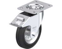 BLICKLE - Roulette pivotante à frein Ø 160mm bandage caoutchouc SBR 135kg - LE-VE 160R-FI