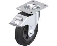 BLICKLE - Roulette pivotante à frein Ø 160mm bandage caoutchouc SBR 135kg - LE-VPP 160R-FI